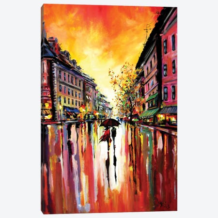 Rainy Day In The City V Canvas Print #AKV720} by Anna Brigitta Kovacs Art Print