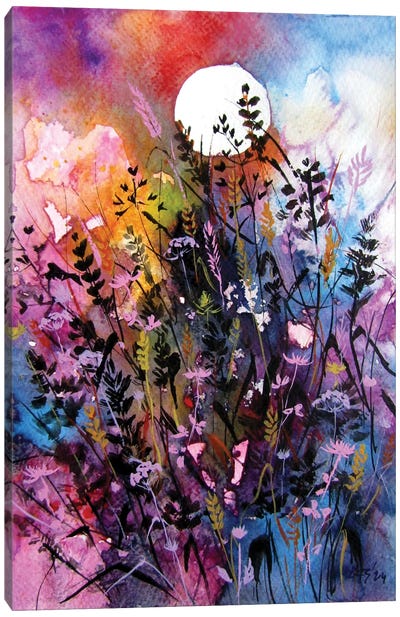 Autumn Wildflowers Canvas Art Print - Anna Brigitta Kovacs