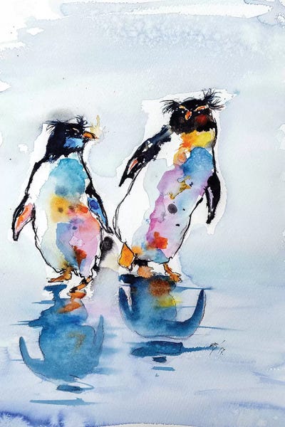 Rockhopper Penguins by Anna Brigitta Kovacs canvas print