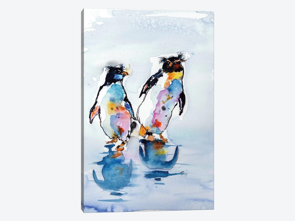 Rockhopper Penguins by Anna Brigitta Kovacs 1-piece Art Print