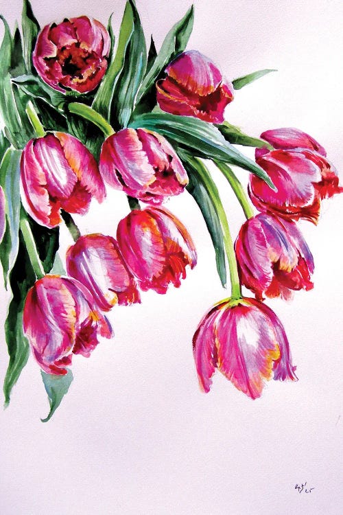 Bouquet Of Tulips by Anna Brigitta Kovacs wall art