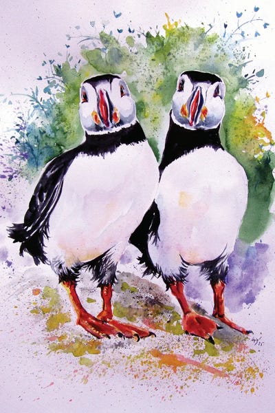 Puffins III by Anna Brigitta Kovacs framed wall art