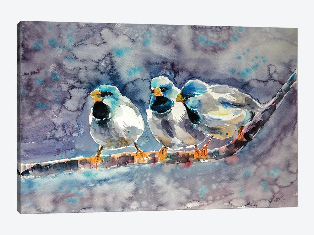 Talking Birds by Anna Brigitta Kovacs 1-piece Canvas Wall Art