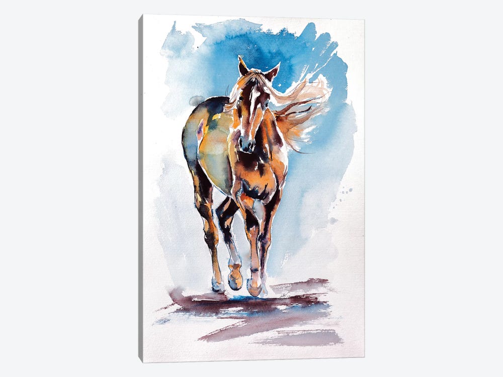 Walking Horse by Anna Brigitta Kovacs 1-piece Canvas Artwork
