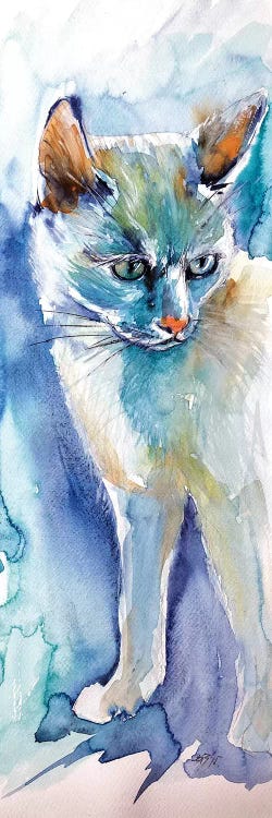 White Cat by Anna Brigitta Kovacs wall art