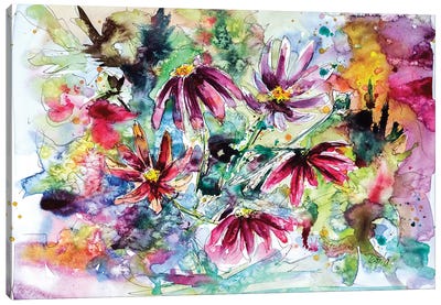 Wild Flowers Canvas Art Print - Anna Brigitta Kovacs