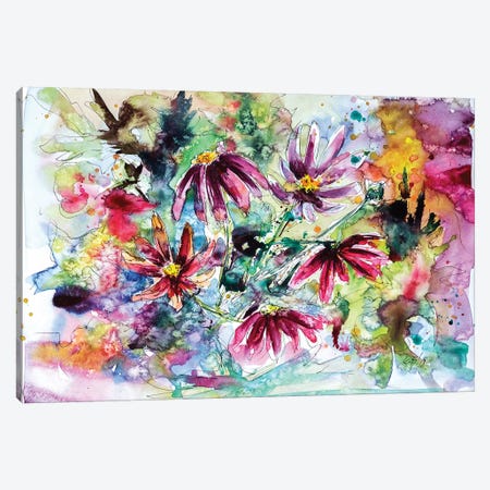 Wild Flowers Canvas Print #AKV94} by Anna Brigitta Kovacs Canvas Wall Art
