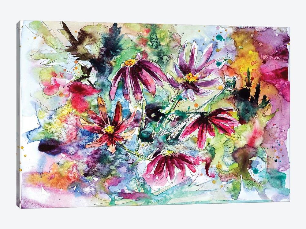 Wild Flowers by Anna Brigitta Kovacs 1-piece Canvas Print