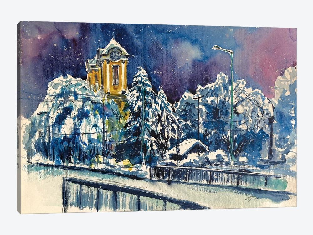Winter In Hometown II by Anna Brigitta Kovacs 1-piece Canvas Art