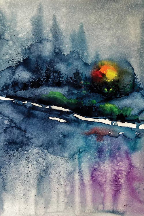 Wintertime Landscape by Anna Brigitta Kovacs wall art
