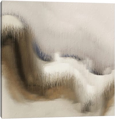 Liquid Life - Diptych II - Left Canvas Art Print - Japandi