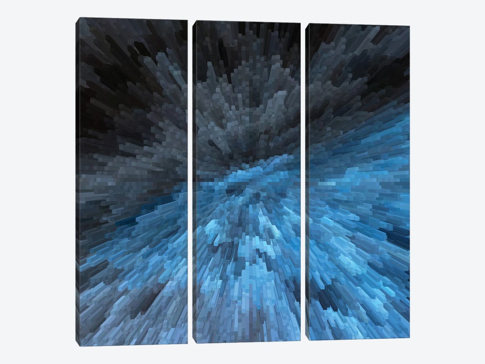 Vertigo - Black And Blue by Annike Limborco 3-piece Art Print