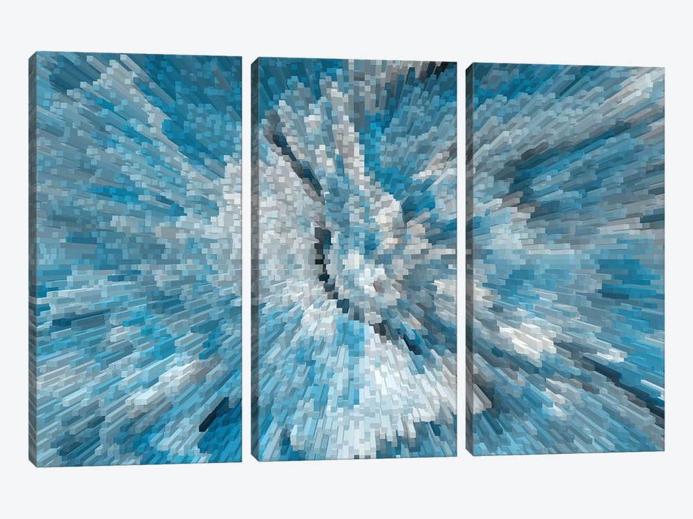 Vertigo - Blue Vibe III by Annike Limborco 3-piece Canvas Art