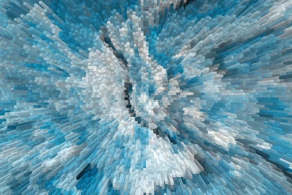 Annike Limborco: Vertigo - Blue Vibe III by Annike Limborco