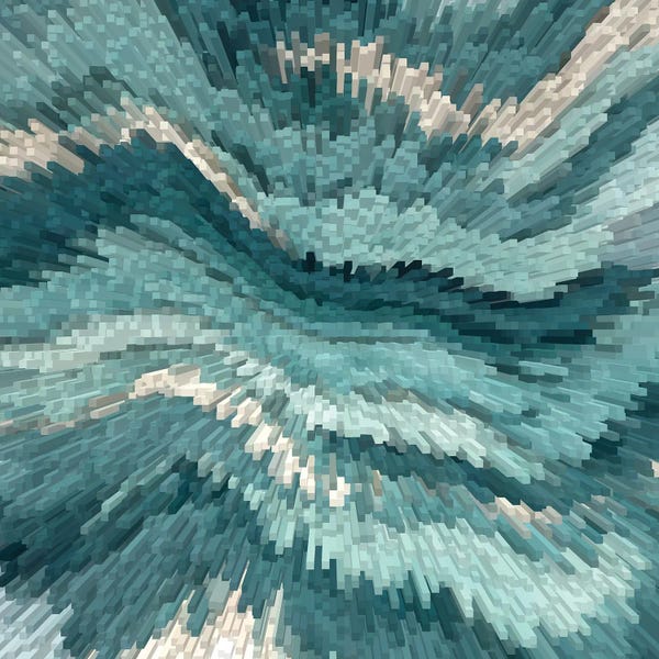 Abstract Bathroom: Vertigo - Green Waves by Annike Limborco