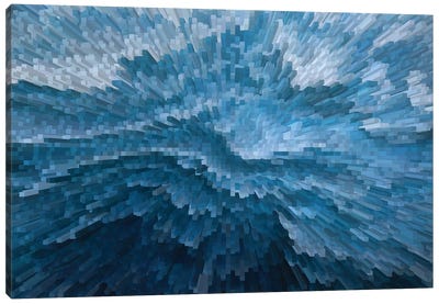 Vertigo - Lagoon Canvas Art Print - Blue Abstract Art