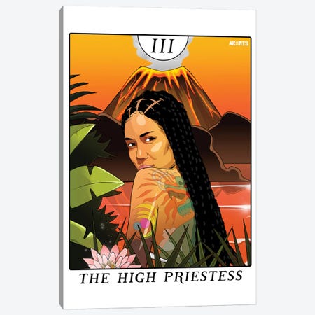 The High Priestess Canvas Print #AKZ17} by AKARTS Canvas Art
