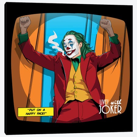 Live With Joker Canvas Print #AKZ21} by AKARTS Canvas Art