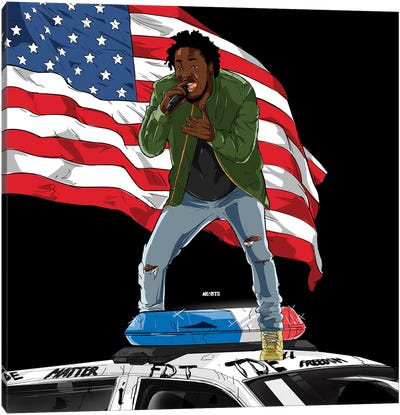 Alright Canvas Art Print - Kendrick Lamar
