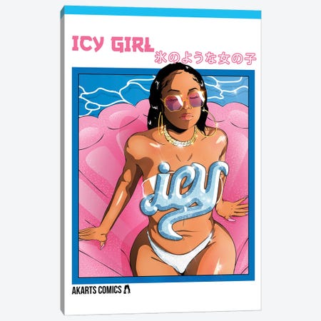 Icy Girl Canvas Print #AKZ24} by AKARTS Canvas Print