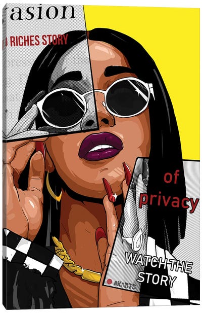 Invasion Of Privacy Canvas Art Print - Cardi B
