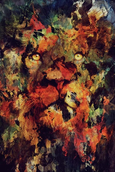 Lions: Watercolor Lion by Andreas Lie