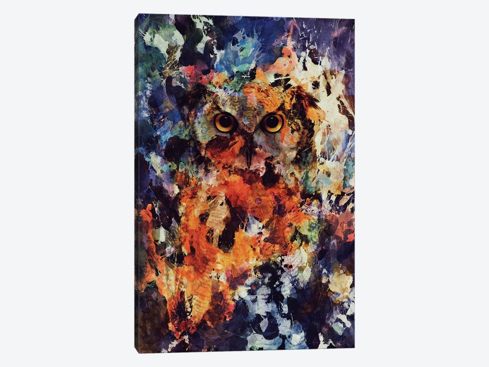 Watercolor Owl by Andreas Lie 1-piece Canvas Print