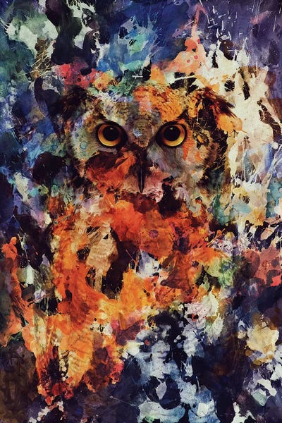 Owls: Watercolor Owl by Andreas Lie