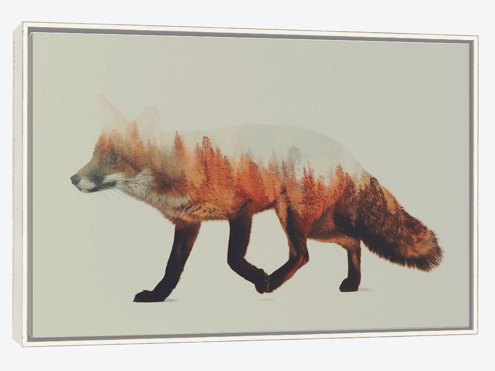 Premium Photo  Contemporary abstract art double exposure of red fox and  forest landscape superb