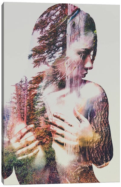 Wilderness Heart III Canvas Art Print - Double Exposure Photography