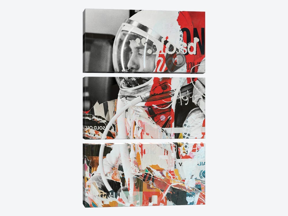 Alan Shepard by Andreas Lie 3-piece Art Print
