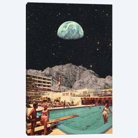 Space Resort Canvas Print #ALE306} by Andreas Lie Canvas Art Print