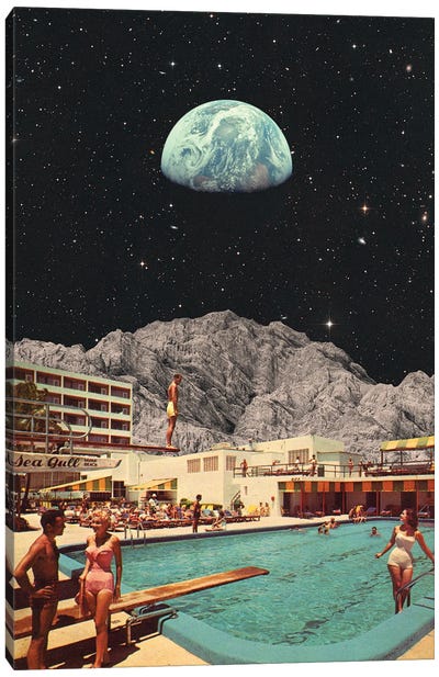 Space Resort Canvas Art Print