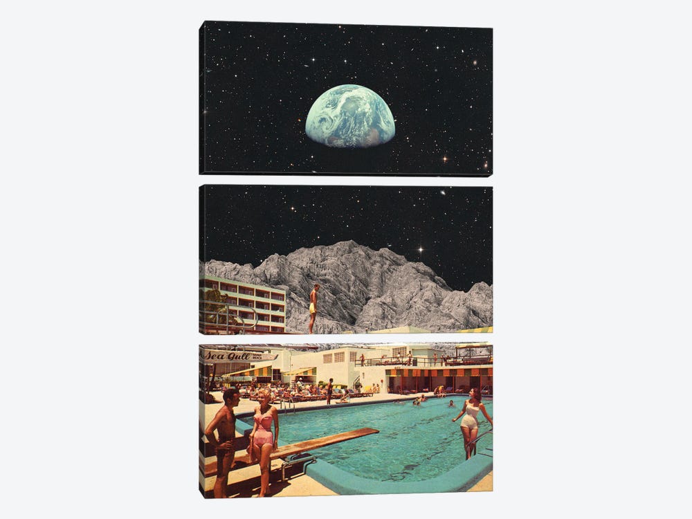 Space Resort by Andreas Lie 3-piece Canvas Artwork