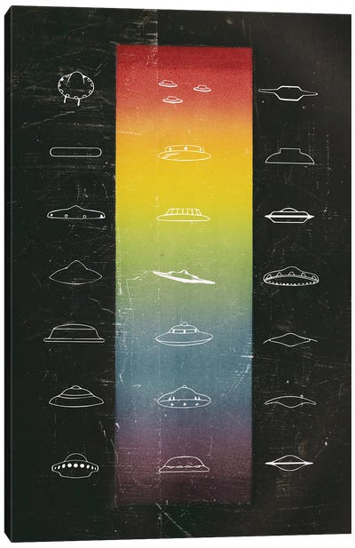 UFO Chart Canvas Art Print - UFO Art