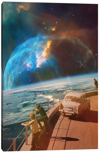 View Point Canvas Art Print - Sci-Fi Planet Art