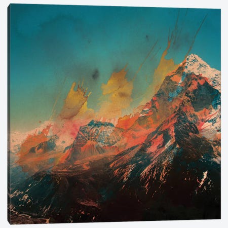 Mountain Splash Canvas Print #ALE57} by Andreas Lie Canvas Artwork