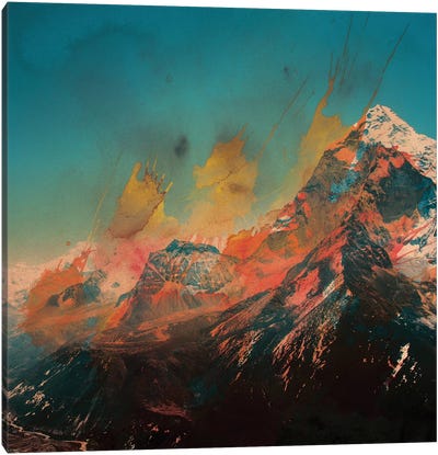 Mountain Splash Canvas Art Print - Andreas Lie
