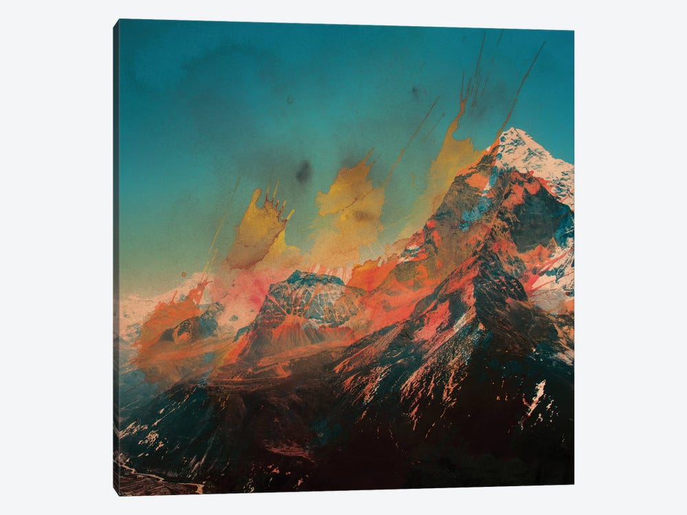 Mountain Splash by Andreas Lie 1-piece Canvas Art Print
