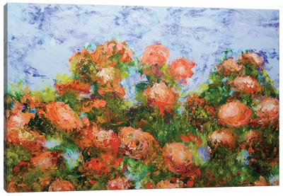 Red Ribbon Roses Canvas Art Print