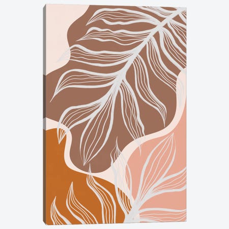 Organic Shapes & Palm Leaves Canvas Print #ALG108} by Alisa Galitsyna Canvas Art Print
