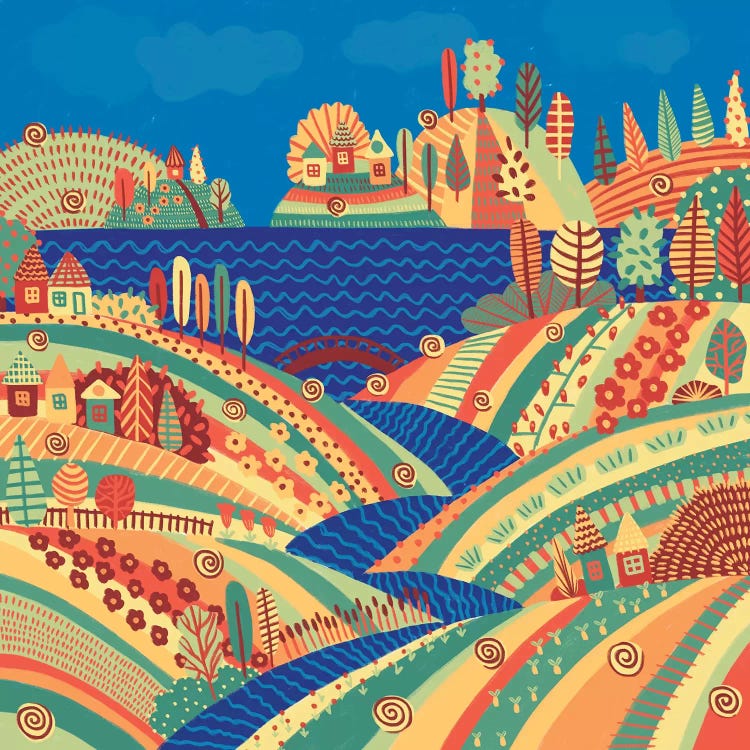 Village On The Hill by Alisa Galitsyna wall art