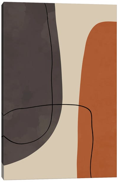 Modern Abstract Shapes #2 Canvas Art Print - '70s Aesthetic