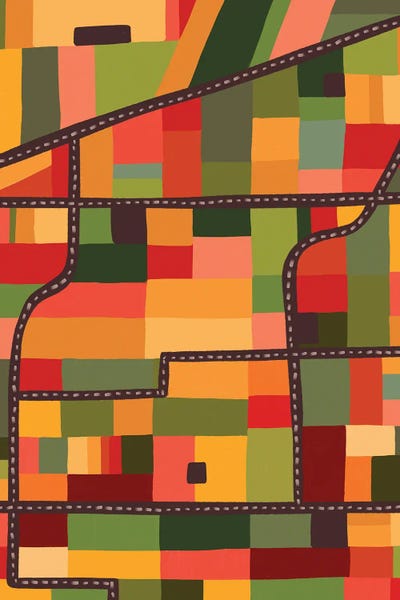 Flower Fields II by Alisa Galitsyna framed canvas print