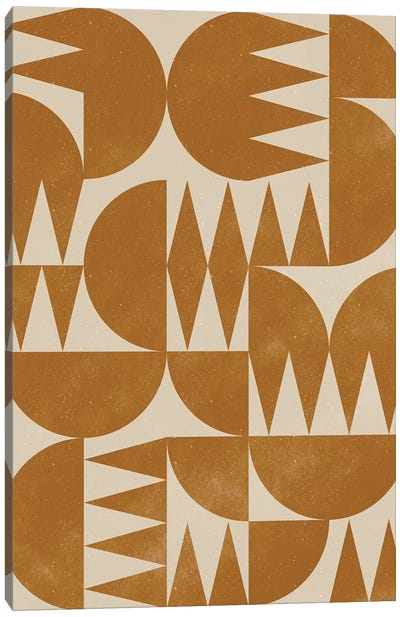 Woodblock Pattern III Canvas Art Print - '70s Aesthetic