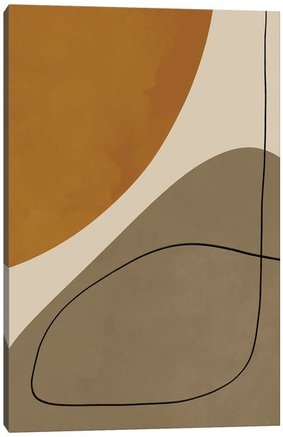 Organic Abstract Shapes III Canvas Art Print - '70s Aesthetic