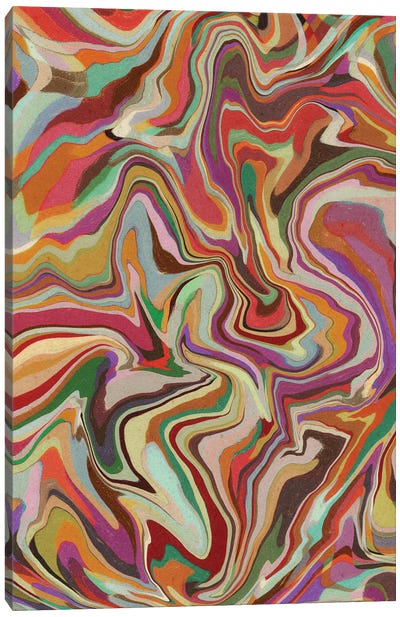 Colorful Liquid Swirl Canvas Art Print