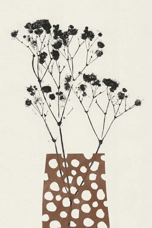 Gypsophila In A Brown Vase