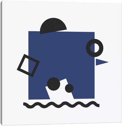 Dark Blue Square Canvas Art Print - All Things Matisse
