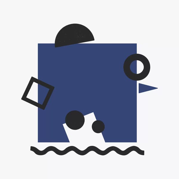 The Cut Outs Collection: Dark Blue Square by Alisa Galitsyna